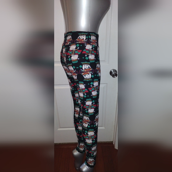 Lularoe Leggings Black King Queen Card Soft Pants Plus Sz OS 2-12 - Picture 4 of 5